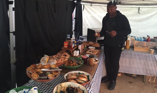 TV and Film crew enjoying Fayre Do's catering on location.