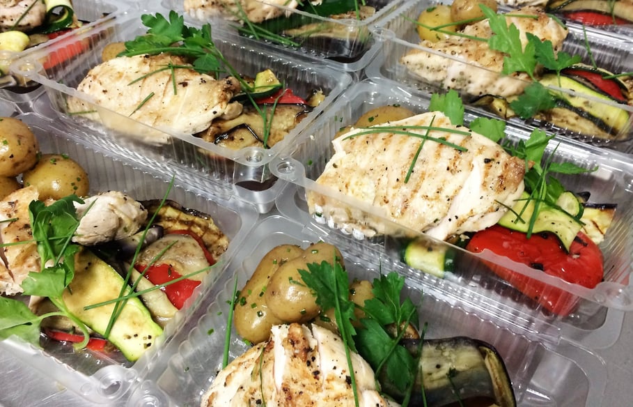 Food decanted into takeaway portions for Fayres Do's open fridge scheme