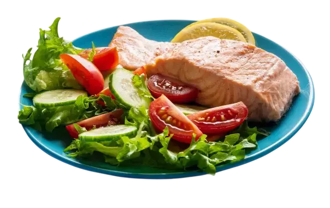 Salmon salad plate